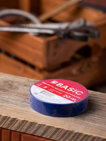 EKF Basic Изолента класс А (0,18х19мм) (20м.) синяя