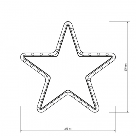 Arlight Фигура ARD-STAR-M1-295x275-36LED Warm (230V, 2.5W) (Ardecoled, IP65)