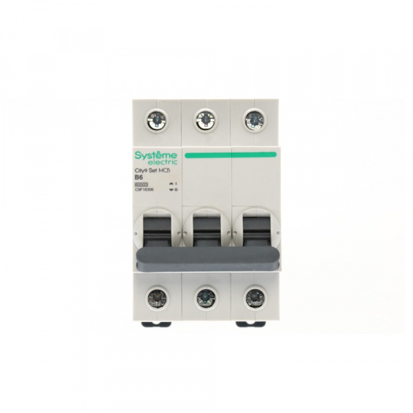 Systeme Electric City9 Set Автоматический выключатель (АВ) B 6А 3P 6kA 400В