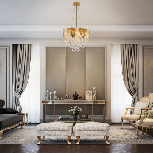 Умный подвесной светильник 10123/6 золото Eurosvet Lianna