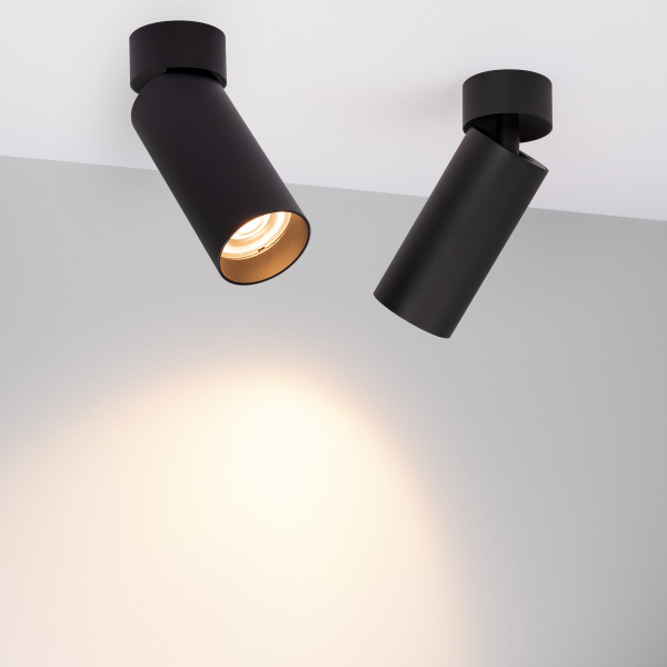 Arlight Светильник SP-GABI-SURFACE-FLAP-R60-12W Warm3000 (BK, 60 deg, 230V) (IP40 Металл, 5 лет)