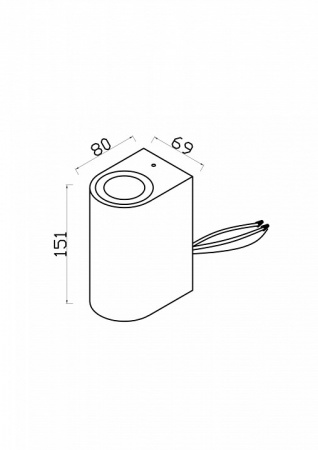 Настенный светильник (бра) O044WL-02B Maytoni Slat