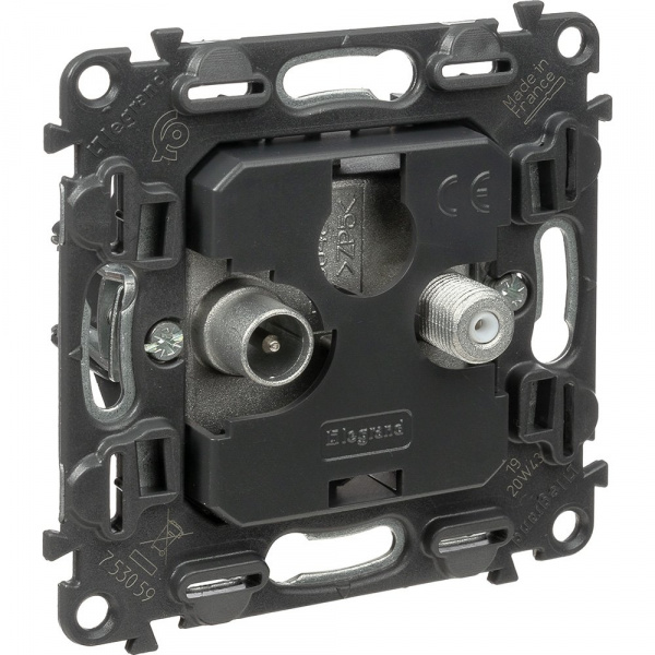 Legrand Valena Мех IN'MATIC Розетка TV-SAT оконечная (10дБ, диапазоны 5-862МГц/950-2400 МГц.)