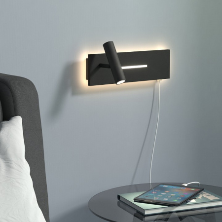 Светильник настенный светодиодный Tuo LED MRL LED 1117 черный Elektrostandard Tuo a058495