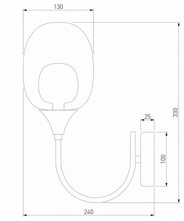 Настенный светильник 70218/1 латунь Eurosvet Spritz