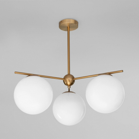 Потолочный светильник со стеклянными плафонами 60147/3 латунь Eurosvet Marbella