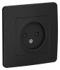 SE Blanca внутр Антрацит Розетка б/з со шторками, 16А, 250В