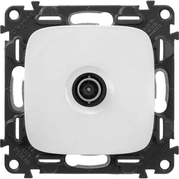 Legrand Valena ALLURE DIY Бел Розетка TV оконечная, 10 дБ, 0-862 МГц