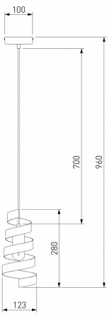 Подвесной светильник 50058/1 серебро Eurosvet Storm