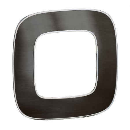 Legrand Valena ALLURE. Рамка "Черная сталь". 1-постовая универсальная.