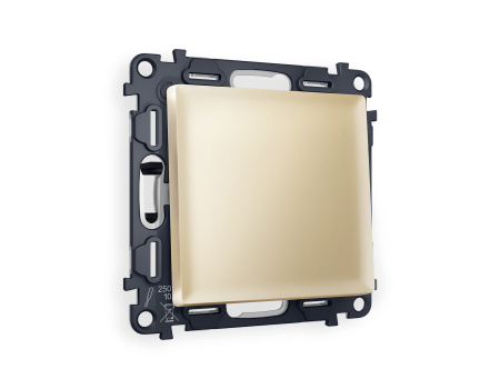 Комплект механизма 1-клавишного проходного выключателя ALFA MA601020 Шампань QUANT