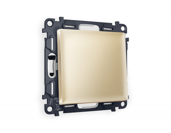 Комплект механизма 1-клавишного перекрестного выключателя ALFA MA601030 Шампань QUANT