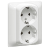 Legrand Galea Life Белый Розетка 2х2К+З немецкий стандарт