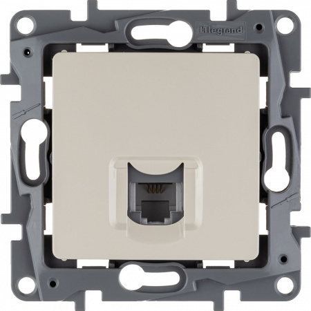 Legrand Etika Слоновая кость Розетка телефонная (RJ11)