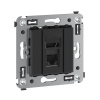 DKC Avanti Черный матовый Компьютерная розетка RJ-45 один  категория 6А