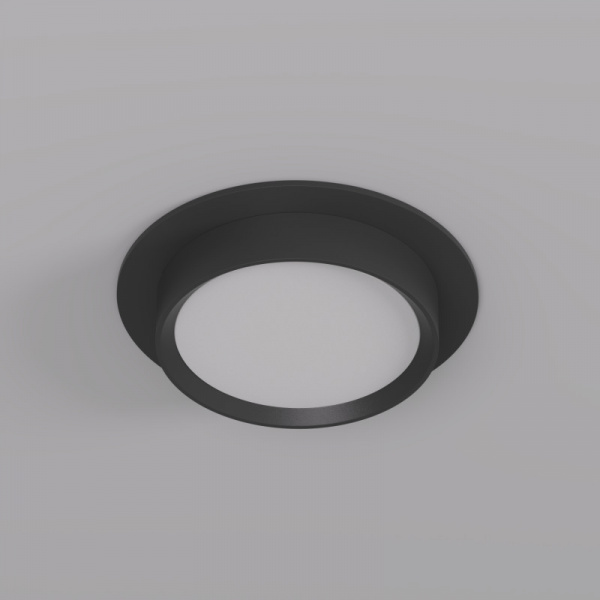 DK2090-BK Встраиваемый светильник FLAT, IP 20, до 15 Вт, GX53, LED, черный, алюминий