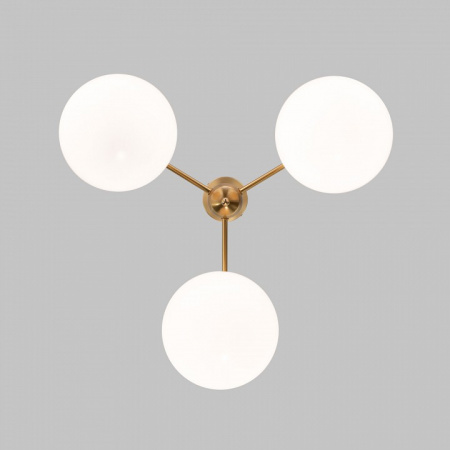 Потолочный светильник со стеклянными плафонами 60147/3 латунь Eurosvet Marbella