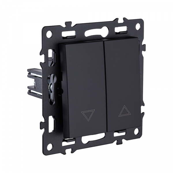 Механизм управления жалюзи 2-клавишный, черный Kollinger Asthetik AS-013BK