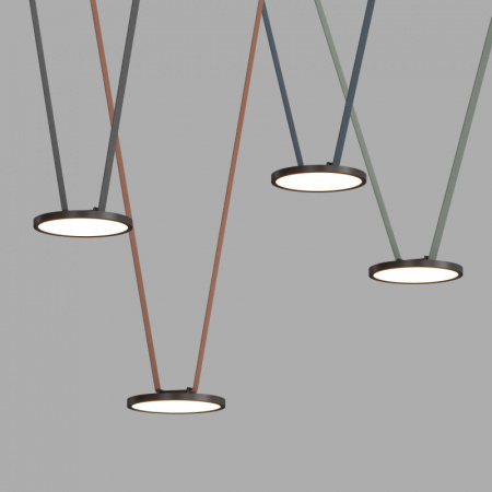 DK5566-BK Cветильник для трека-ремня Belty, серия Flow, со светодиодом, D168*H29.5мм, 48V DC, 10W, RA90, 120°, 4000K, IP20, черный, алюминий