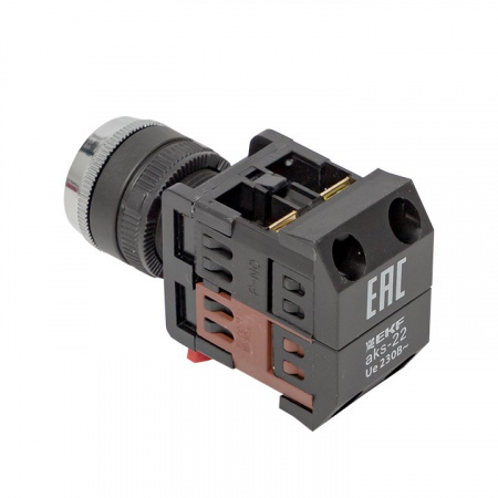 EKF PROxima Переключатель АKS-22 черный c замком возвратный NO+NC