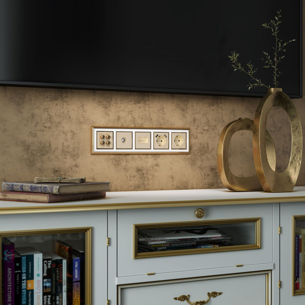 Акустическая розетка (шампань) W1185011 Акустическая розетка (шампань) W1185011