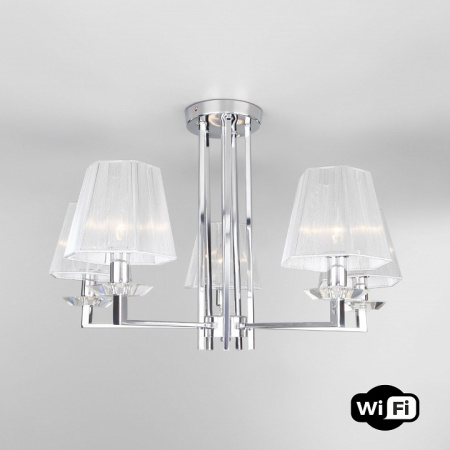 Умный потолочный светильник 60125/5 хром Eurosvet Alegria