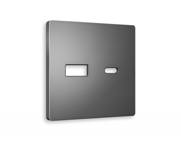 Лицевая панель ALFA (Антрацит серый) для розетки 2USB тип A+C QUANT AP6610