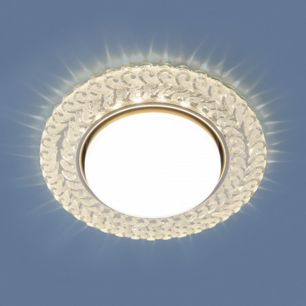 Встраиваемый точечный светильник с LED подсветкой 3027 GX53 CL прозрачный Elektrostandard Kolo a043158