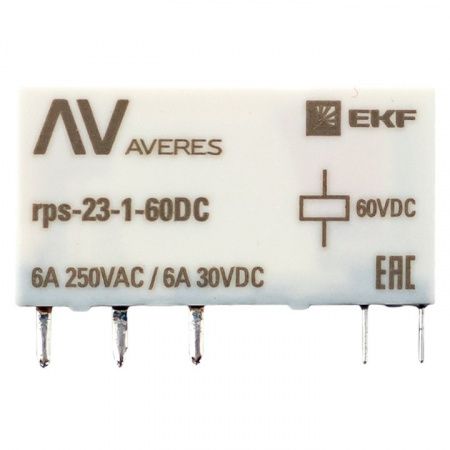 EKF Averes Реле промежуточное РП slim 23/1 6A 60В DC