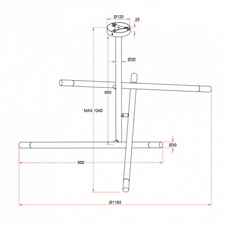 Потолочный светильник MOD620CL-06B Maytoni Vigo