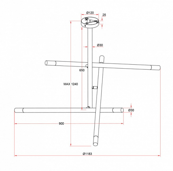 Потолочный светильник MOD620CL-06B Maytoni Vigo