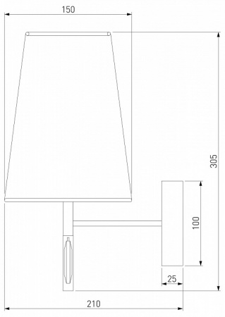 Классический настенный светильник 60137/1 золото Eurosvet Milazzo