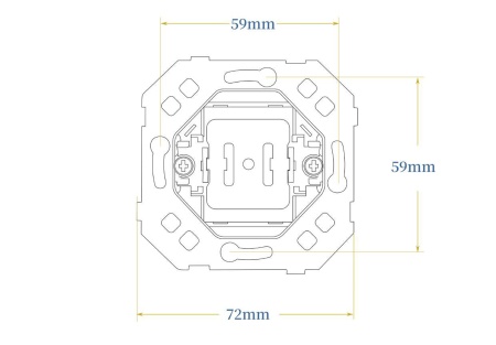 Donel Механизм переключателя на 1 тумблер типа C/D 10AX 250V, серия N96 Superfine, DTMLA10600