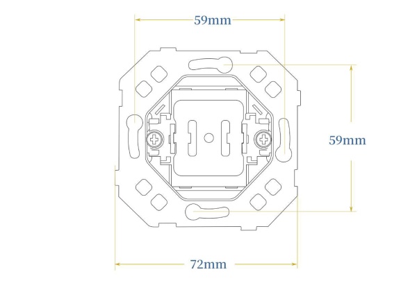 Donel Механизм переключателя на 1 тумблер типа C/D 10AX 250V, серия N96 Superfine, DTMLA10600