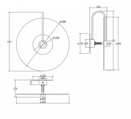 Настенный светильник (бра) MOD305WL-01CH Maytoni Mare