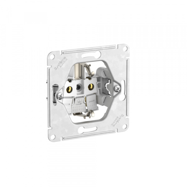 Systeme Electric AtlasDesign Art Белый Розетка с заземлением со шторками, 16А, мех., быстрозажим. клем.