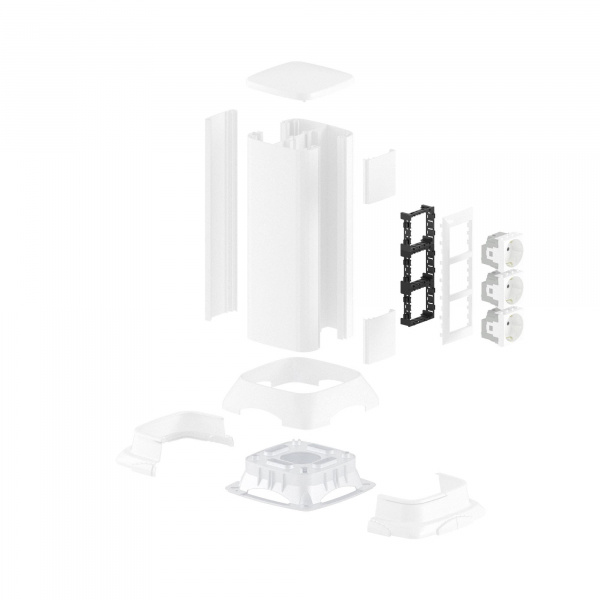 DKC Миниколонна алюминиевая, 0.35м, цвет белый