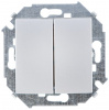 Simon 15 Алюминий Выключатель 2-клавишный проходной (переключатель), 16А, 250В, винт.зажим