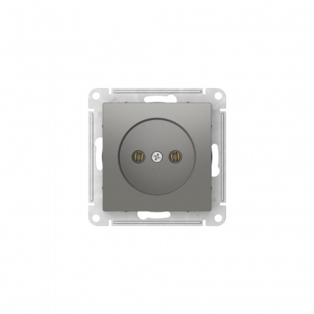 Systeme Electric AtlasDesign Сталь Розетка без заземления без шторок, 16А, мех., быстрозажим. клем.