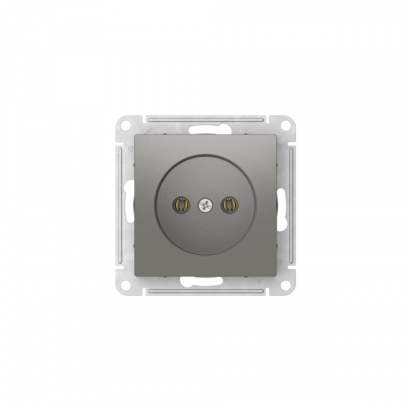 Systeme Electric AtlasDesign Сталь Розетка без заземления без шторок, 16А, мех., быстрозажим. клем.