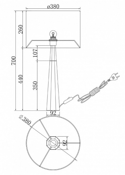 Настольный светильник Z030TL-01BS1 Maytoni Bianco