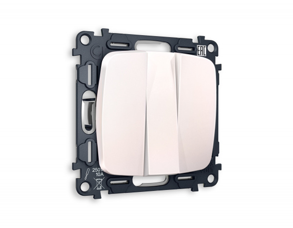 Комплект механизма 3-клавишного выключателя OMEGA MO205010 Жемчуг QUANT