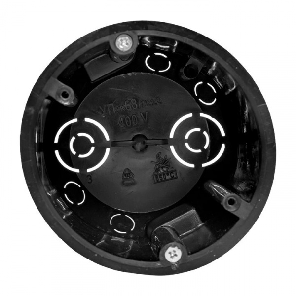 EKF PROxima Коробка универсальная установочная КМП-020-028 углубленная с металлическими лапками и крышкой (80х70)