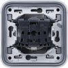 Legrand Plexo Серый Розетка с/з с крышкой,2К+З,16А,230В,винтовой зажим,встраиваемая,в сборе IP55