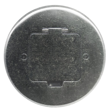 Лючок Surface 2 мод. (1 мод. 45х45 мм.), круглый, оцинкованная сталь, IP44, (с уст. набором)