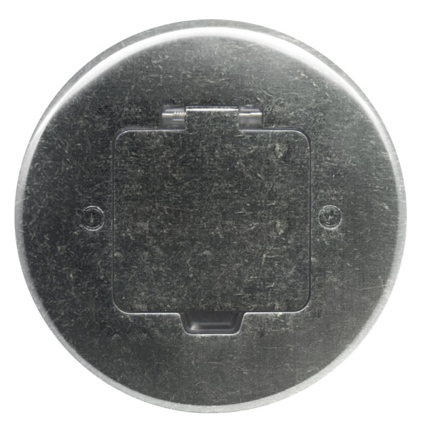 Лючок Surface 2 мод. (1 мод. 45х45 мм.), круглый, оцинкованная сталь, IP44, (с уст. набором)