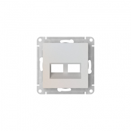 Systeme Electric AtlasDesign Жемчуг Накладка двойная для информационных функций типа Keystone