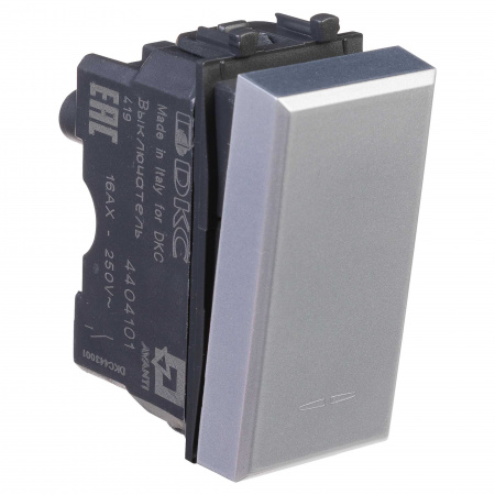 DKC Avanti Закаленная сталь Выключатель 1 модуль