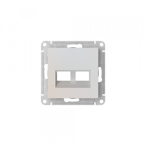 Systeme Electric AtlasDesign Жемчуг Накладка двойная для информационных функций типа Keystone