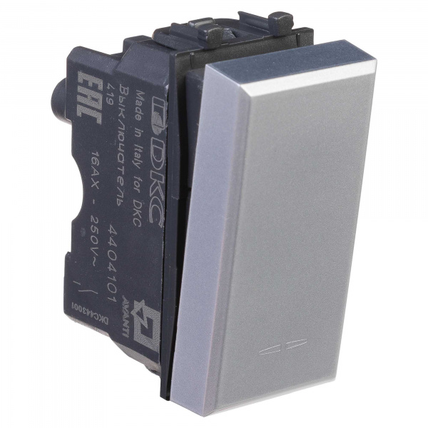 DKC Avanti Закаленная сталь Выключатель 1 модуль